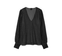 VERO MODA Vmbecca LS V-Neck Lace Top Jrs Noos, Nero, S
