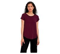 VERO MODA Vmbecca Plain SS Top Ga Noos T-Shirt, Winetasting, L Donna