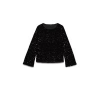 VERO MODA Vmbella LS Boatneck Sq Top Jrs Ga, Nero, S