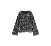 VERO MODA Vmbella LS Boatneck Sq Top Jrs Ga, Nero, S Donna