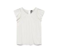 VERO MODA Vmbella SS Lace Top Wvn Ga Noos, Bianco, M