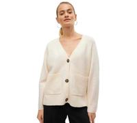 VERO MODA Vmboom-Cardigan Ga Noos con Scollo a V Maglione, Betulla/Dettaglio: Melange, S Donna