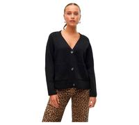 VERO MODA Vmboom-Cardigan Ga Noos con Scollo a V Maglione, Nero, S Donna