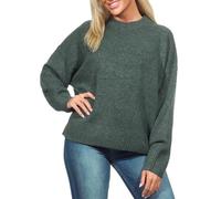 VERO MODA Vmboom Ga Noos-Pullover con Scollo Rotondo Maglione Lavorato a Maglia, Balsamo Verde Dettaglio: Melange, S Donna