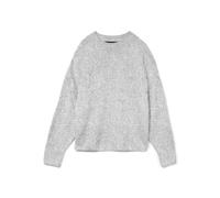 VERO MODA Vmboom Ga Noos-Pullover con Scollo Rotondo Maglione Lavorato a Maglia, Chiaro Grigio Melange, XL Donna
