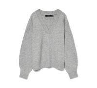 Vero Moda - Maglione morbido oversize color grigio mélange con scollo a V L