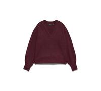 VERO MODA Vmboom LS V-Neck Pullover Noos, Winetasting, M