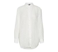 VERO MODA Vmbrandy LS Wvn Ga-Maglietta Oversize Camicia a Maniche Lunghe, Bianco, M Donna