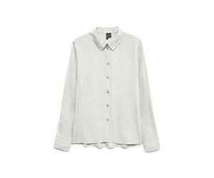 VERO MODA Vmbumpy L/S Basic Shirt Wvn Ga Noos, Bianco, XS