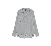 Vero Moda VMBUMPY L/S Shirt New Noos, Bluse e Tuniche per Le Donne da Donna, Snow White/Stripes:India Ink, S