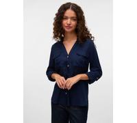 Vero Moda - Vmbumpy L/S Shirt New Wvn Noos Blu - Abbigliamento XL Blu