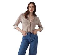VERO MODA Vmbumpy L/S Shirt New Wvn Noos Camicia da Donna, Lenti Marroni, S