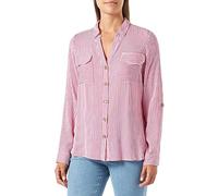 VERO MODA Vmbumpy L/S Shirt New Wvn Noos Maglietta a Maniche Lunghe, Fucsia Viola/Strisce: Bianco Neve, S Donna