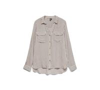 VERO MODA Camicia da donna 'VMBumpy' marrone chiaro / bianco, Taglia XS