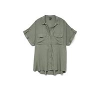 VERO MODA Vmbumpy-Maglietta S/S Wvn Ga Noos Camicia a Maniche Corte, Verde, XL Donna