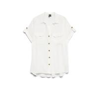 VERO MODA Vmbumpy-Maglietta S/S Wvn Ga Noos Camicia a Maniche Corte, Bianco, XL Donna