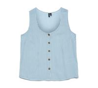 VERO MODA Vmbumpy SL Shirt Wvn Ga Noos, Airy Blue., L