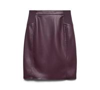 VERO MODA Vmbuttersia HW Coated Skirt Noos, Winetasting, XS Donna