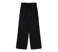 Vero Moda - Pantaloni sartoriali a fondo ampio neri con coulisse in vita in coordinato-Nero L