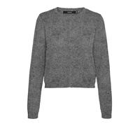 VERO MODA VMCARE Structure LS Button Cardigan Noos, Melange Grigio Medio, S