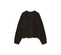 VERO MODA Vmcarmen LS O-Neck Cardigan, Torta al Cioccolato, S