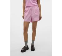Vero Moda - VMCHARLOTTE MW STRIPE SHORTS WVN GA Rosa - Abbigliamento L Rosa