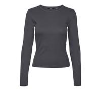 VERO MODA Vmchloe LS Ga Jrs Noos-Pantaloncini Maglietta a Maniche Lunghe, Asfalto, XXL Donna