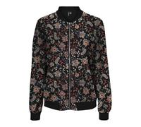 VERO MODA Vmcoco L/S Bomber AOP Ga Wvn Noos, Nero, S Donna