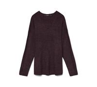 VERO MODA Vmcrewlefile LS-Camicia con Scollo a V Noos Maglione, Winetasting/Dettagli: Melange, M Donna