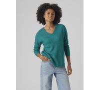 Vero Moda - Vmcrewlefile Ls V-Neck Blouse Noos Verde - Abbigliamento XS Verde