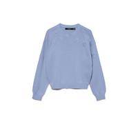 VERO MODA Vmdaisy EMB LS O-Neck Pullover Boo, Brunnera Blu, S
