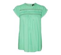 VERO MODA Vmdebbie Pleat S/L Top Ga Noos, T-Shirt Donna, Crema Giada, M