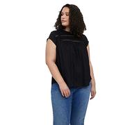 VERO MODA Vmdebbie Pleat S/L Top Ga Noos, T-Shirt Donna, Nero, XL