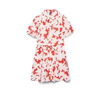 VERO MODA Vmdicthe 2/4 Short Volume Dress Wvn Ga Abito da Camicia, Rosso-Fiery Red, M Donna