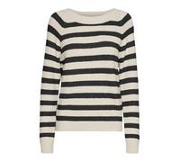 VERO MODA VMDOFFY LS O-Neck Blouse GA Noos, Betulla/Strisce: Nero, L