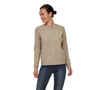 Vero Moda VMDOFFY LS O-Neck Blouse GA Noos Maglione, Sepia Tint/Detail:Melange, L Donna