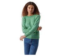 VERO MODA Vmdoffy LS O-Neck Blouse Ga Noos Maglione, Verde Chiaro/Dettaglio: mélange, XL Donna