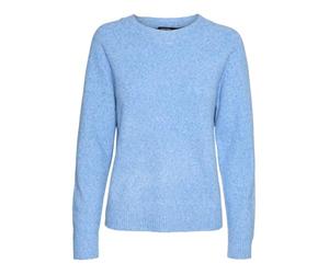 VERO MODA Vmdoffy LS O-Neck Blouse Ga Noos Pullover, Blu Azzurro. Dettagli: Melange, XS Donna