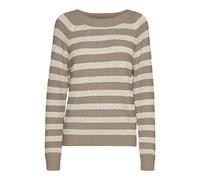 VERO MODA Vmdoffy LS O-Neck Blouse Ga Noos, Visone Argenteo, L Donna