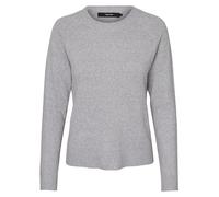 VERO MODA Vmdoffy LS O-Neck Blouse Noos, Camicia Donna, Grigio (Light Grey Melange Light Melange), 42 (Taglia Produttore: Small)