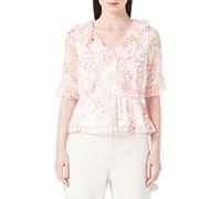 Vero Moda Vmdora Kaya 2/4 Wrap Top Wvn Ga, Biancaneve/AOP: Dora, L Donna