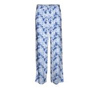 VERO MODA Vmeasy Joy HW Wide Pants Wvn Ga, Bianco Neve/AOP: Nero Grafico, L