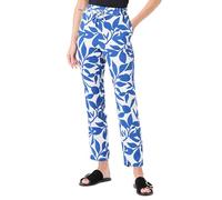 VERO MODA Vmeasy Joy Nw-Pantaloni Larghi Wvn Ga, Bianco Neve/AOP: Alisa Mazarine Blue, L Donna