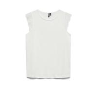 Vero Moda Top Vmemily SL Gathering Noos in jersey senza maniche con pizzo Bianco S
