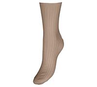 Vero Moda - Calzini a coste con volant beige-Bianco One Size