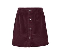 Vero Moda VMEtta - Minigonna Corta da Donna in Velluto a Coste con abbottonatura visibile, Winetasting, M