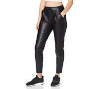 Vero Moda VMEVA MR Loose String Coated Pant Noos Pantaloni, Nero, (XL) W x 30L Donna