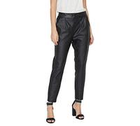 Vero Moda VMEVA MR Loose String Coated Pnt GA Noos Pantaloni, Nero, S Donna