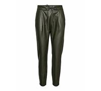 VERO MODA VMEVA MW Loose String Coated Pnt GA Noos Pantaloni di Stoffa, Peat, XS x 34L Donna