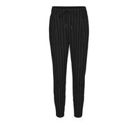 Vero Moda VMEVA MW Loose String Pant GA Noos, Pantaloni Donna, Black/Stripes:Snow White Pinstripe,
